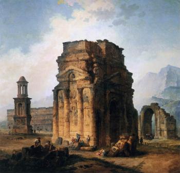 休伯特 羅伯特 The Arc de Triomphe and the Theatre of Orange 休伯特 羅伯特 The Arc de Triomphe and the Theatre of Orange
